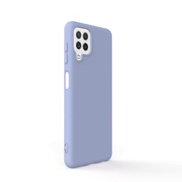 Husa Lemontti Husa Silicon Soft Slim Samsung Galaxy A22 4G Lavender Gray (material mat si fin, captusit cu microfibra)