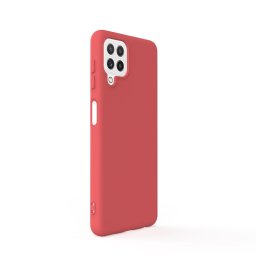 Husa Lemontti Husa Silicon Soft Slim Samsung Galaxy A22 4G Santa Red (material mat si fin, captusit cu microfibra)
