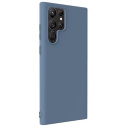 Husa Lemontti Husa Silicon Soft Slim Samsung Galaxy S22 Ultra Lavender Gray (material mat si fin, captusit cu microfibra)