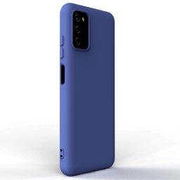 Husa Lemontti Husa Silicon Soft Slim Samsung Galaxy A03s Dark Blue (material mat si fin, captusit cu microfibra)