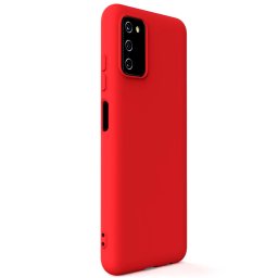 Husa Lemontti Husa Silicon Soft Slim Samsung Galaxy A03s Red (material mat si fin, captusit cu microfibra)
