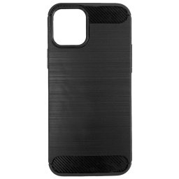 Husa Lemontti Husa Carbon Case Flexible iPhone 12 / 12 Pro Negru