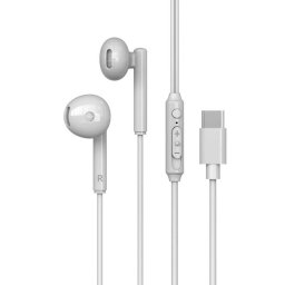 Casti In-ear Stereo Ripple Type-C handsfree Alb