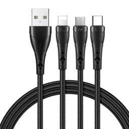 Cablu USB 3in1 la USB-C / Lightning / Micro USB, Mcdodo CA-6960, 1,2 m, negru
