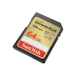 Card memorie EXTREME PLUS 64GB SDXC Card memorie,Citire 170MB/S,Scriere 80MB/S, UHS-I CL. 10