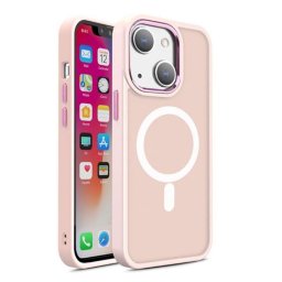 Husa Lemontti Husa Color Matte MagSafe iPhone 15 Plus Roz