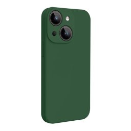 Husa Lemontti Husa Liquid Silicon MagCharge iPhone 15 Plus Verde (protectie 360°, material fin, captusit cu microfibra)