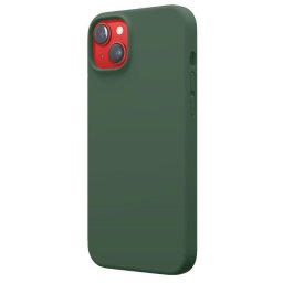 Husa Lemontti Husa Liquid Silicon MagCharge iPhone 14 Plus Verde (protectie 360°, material fin, captusit cu microfibra)
