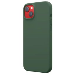 Husa Lemontti Husa Liquid Silicon MagCharge iPhone 14 Verde (protectie 360°, material fin, captusit cu microfibra)