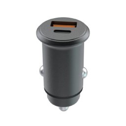 Husa Lemontti Incarcator Auto Super Fast Charge 65W 2 porturi PD Type-C 65W + USB-A QC 3.0 Negru