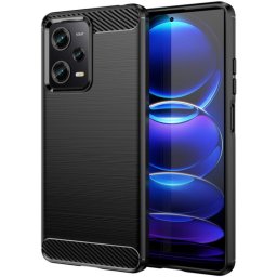 Husa Lemontti Husa Carbon Case Flexible Xiaomi Redmi Note 12 Pro / Poco X5 Pro 5G Negru