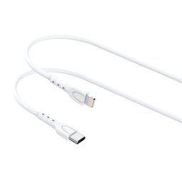 Husa Lemontti Cablu Type-C la tip Lightning, 1.2m, Alb