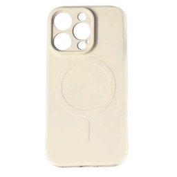 Husa Lemontti Husa Silicon iPhone 15 Pro Max MagSafe Crem