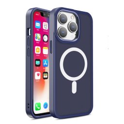 Husa Lemontti Husa Color Matte MagSafe iPhone 15 Pro Max Albastru