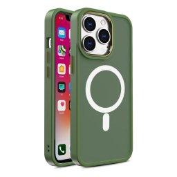 Husa Lemontti Husa Color Matte MagSafe iPhone 15 Pro Verde