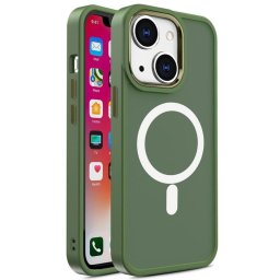 Husa Lemontti Husa Color Matte MagSafe iPhone 15 Verde