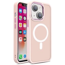 Husa Lemontti Husa Color Matte MagSafe iPhone 15 Roz