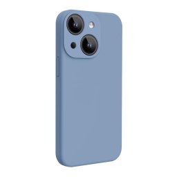 Husa Lemontti Husa Liquid Silicon MagCharge iPhone 15 Albastru (protectie 360°, material fin, captusit cu microfibra)