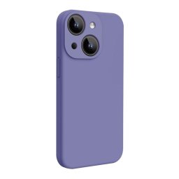 Husa Lemontti Husa Liquid Silicon MagCharge iPhone 15 Gri (protectie 360°, material fin, captusit cu microfibra)