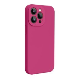 Husa Lemontti Husa Liquid Silicon MagCharge iPhone 15 Pro Max Roze (protectie 360°, material fin, captusit cu microfibra)