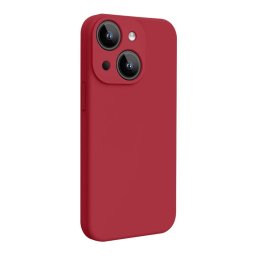 Husa Lemontti Husa Liquid Silicon MagCharge iPhone 15 Visiniu (protectie 360°, material fin, captusit cu microfibra)
