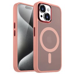 Husa Lemontti Husa Guardian Magsafe iPhone 15 Transparent / Roz
