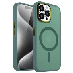 Husa Lemontti Husa Guardian Magsafe iPhone 15 Pro Transparent/ Verde