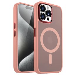 Husa Lemontti Husa Guardian Magsafe iPhone 15 Pro Transparent / Roz