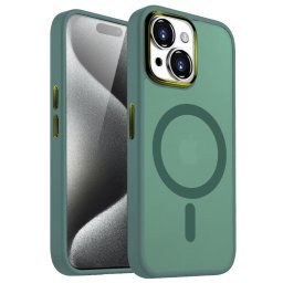 Husa Lemontti Husa Guardian Magsafe iPhone 15 Transparent/ Verde