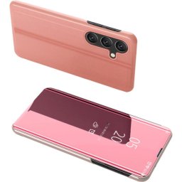 Husa Lemontti Husa Book Clear View Samsung Galaxy A25 5G Roz