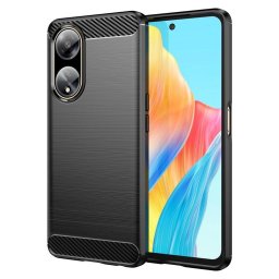 Husa Lemontti Husa Carbon Case Flexible Oppo A98 Negru