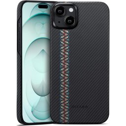 Husa Pitaka Husa MagEZ 4 Aramida 600D iPhone 15 Plus, MagSafe Rhapsody