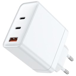 Incarcator de retea LEMIRG2TC65WA GaN 2x Type-C,1x USB-A, 65W, Fast Charge, EU Plug, Alb