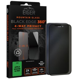 Eiger Folie Sticla Privacy Mountain Black Edge 360 iPhone 16 Pro