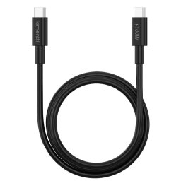 Husa Lemontti Cablu Fast Charge Type-C la Type-C, PD, 100W, 2m, Negru