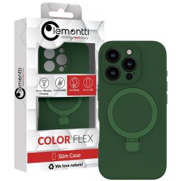 Husa Lemontti Husa Liquid Silicon MagSafe iPhone 16 Pro, cu suport, Verde
