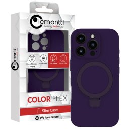 Husa Lemontti Husa Liquid Silicon MagSafe iPhone 16 Pro, cu suport, Mov