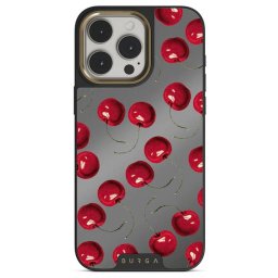 Husa Elite Mirror, Magsafe, Gold Cherrybomb, iPhone 15 Pro, Rosu