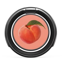 Inel telefon Burga Gunmetal Peachy, suport elegant, rotatie 360°, finisaj premium