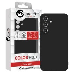 Husa Lemontti Husa Silicon Soft Slim Samsung Galaxy S25 FE Negru (material mat si fin, captusit cu microfibra)