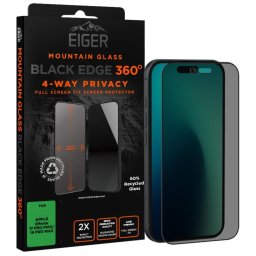 Sticla Privacy Mountain Edge 360 GRS compatibila cu iPhone 17 Pro Max / 16 Pro Max Black