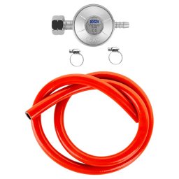 Set reductor gaz cu furtun si coliere TEESA TSA0094, 1m