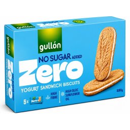 Biscuiți Gullon cu cremă de iaurt FĂRĂ ZAHĂR 220 g (8/bax)