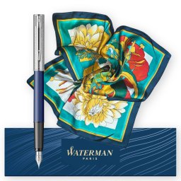 Set Stilou Waterman Allure albastru + Lumanare parfumata + Esarfa