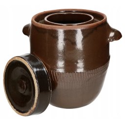 Butoi de gresie cu capac maro 40 l