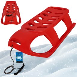 Sanie din plastic clasice pentru copii cu șnur roșii