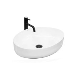 REA-U1223 - Lavoar pentru blat QUEEN 41,5x55 cm ceramică/alb lucios