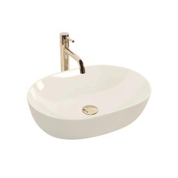 REA-U4591 - Lavoar LISA 35 x 49 cm pentru blat, ceramică/crem lucios