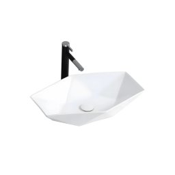 REA-U6643 - Lavoar pentru blat VEGAS, 37 x 57 cm, ceramică, alb lucios