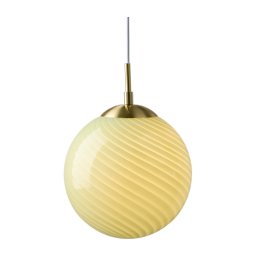 Pendul Halo Design CANDY 748525 - 1xE27/25W/230V, Ø 25 cm, verde/alamă